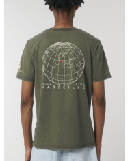T-shirt "Globe" Kaki délavé