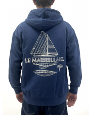 Sweatshirt zippé capuche "Niolon Voile"