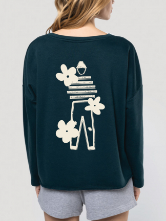 Sweat loose femme "Fleurs"