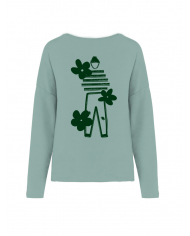 Sweat loose femme "Fleurs"