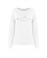 Sweatshirt col rond Loose femme ligne