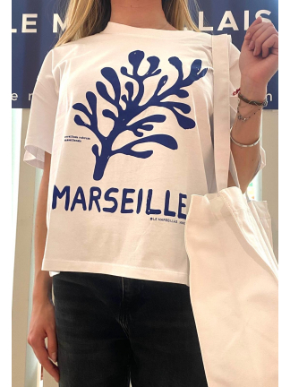 T-shirt Corail Blanc femme