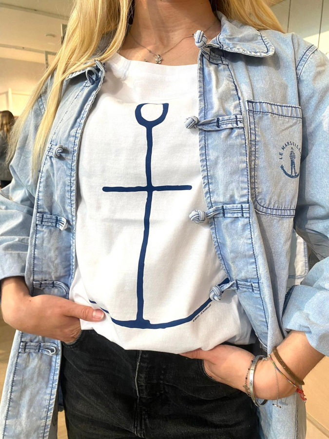 T-shirt Ancre blanc