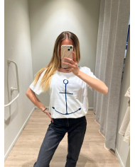 T-shirt Ancre blanc