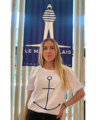 T-shirt Ancre blanc