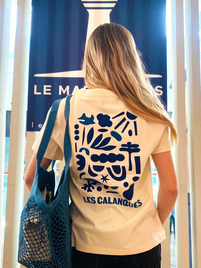 T-shirt Calanques femme Vanille