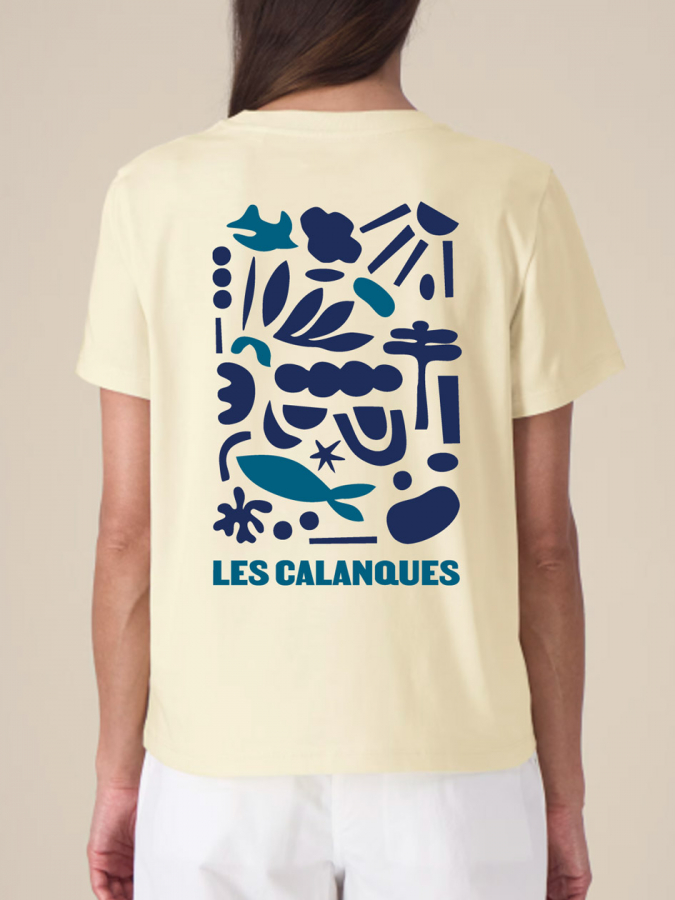 T-shirt Calanques femme Vanille